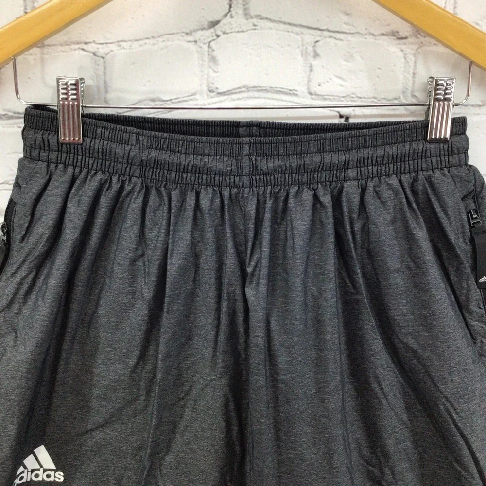Adidas Athletic Pants Mens Sz M Med Black Zippered‎ Ankles and Pockets